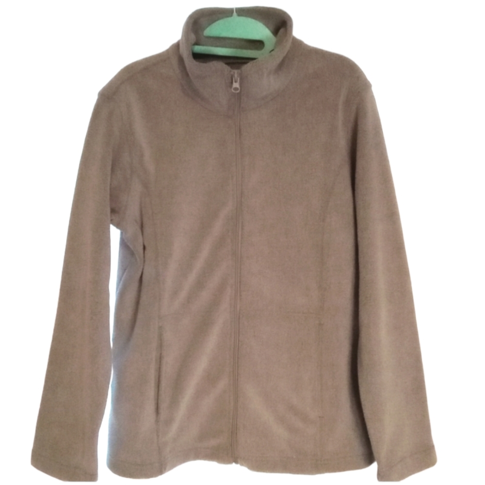 🆕NWT Bass Pro Shop Gray Fleece Women's Jacket Full Zip High Collar Large